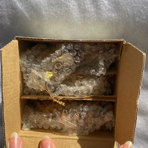 Vintage armchair shopper Santa celestial set of 3 Christmas ornaments sun moon - Picture 3 of 10